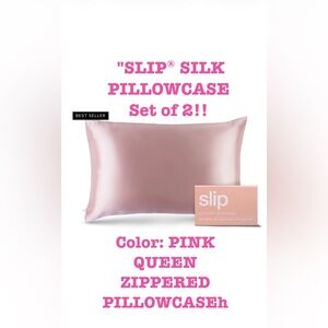 Slip silk pillowcase/ set of two/ queen/Standard/ BRAND NEW
